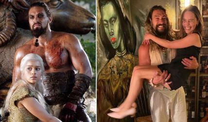 Jason Momoa and Emilia Clarke Reunite